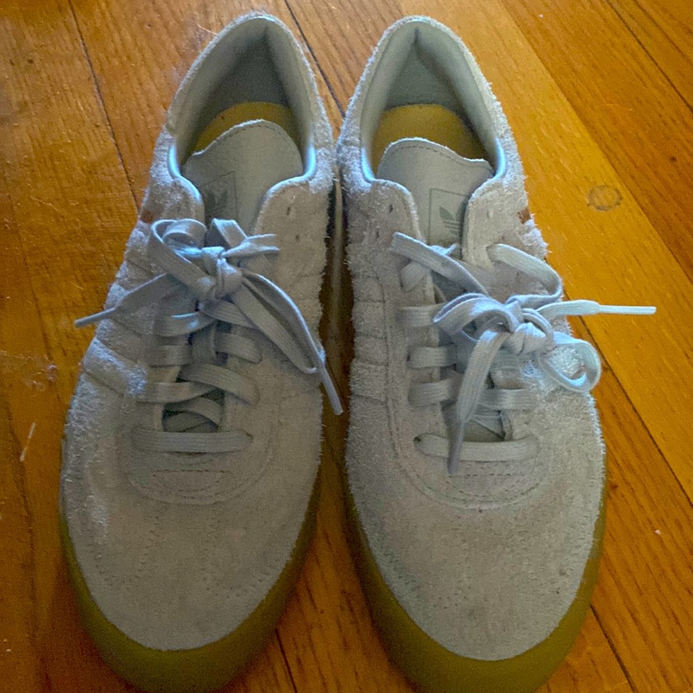 Adidas Samba grey suede shoes